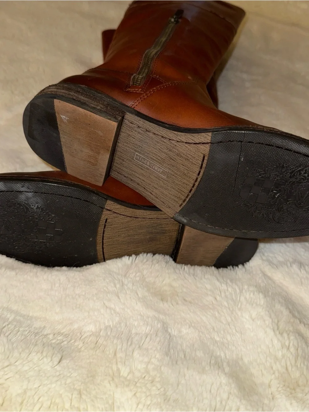 Vince Camuto Cognac Brown Over-the-Knee Riding Boots